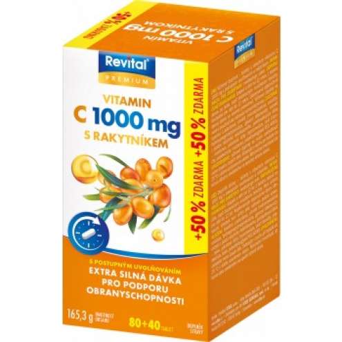 Revital Premium Vitamin C 1000mg +rakytník tbl.120